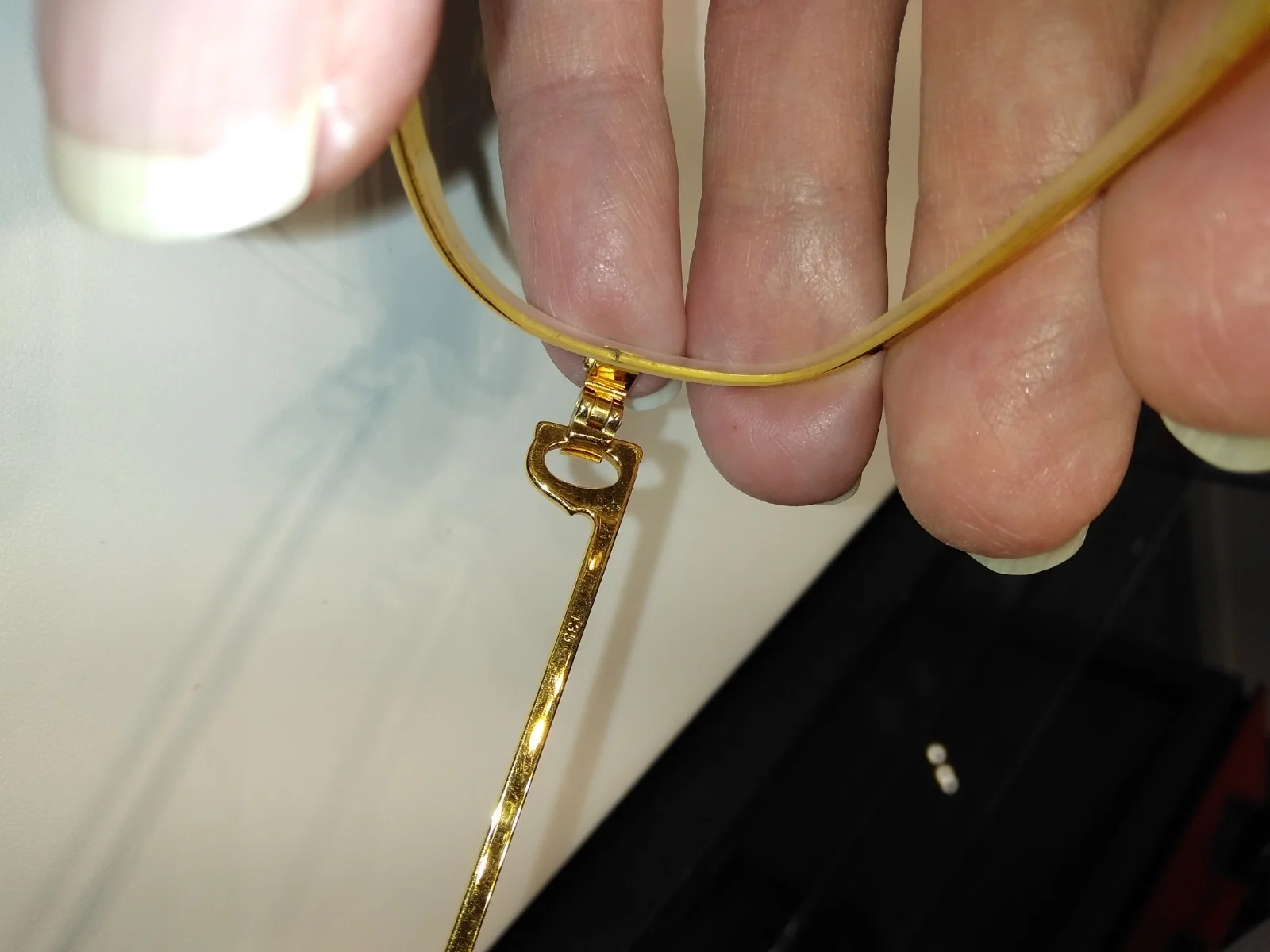 Cartier Santos Teardrop Yellow Gold Eyeglasses Unisex 58-18-140 4