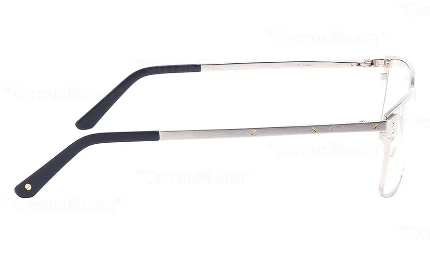Cartier Silver CT CT0202O 003 Santos Eyeglasses France 56mm Authentic New 3