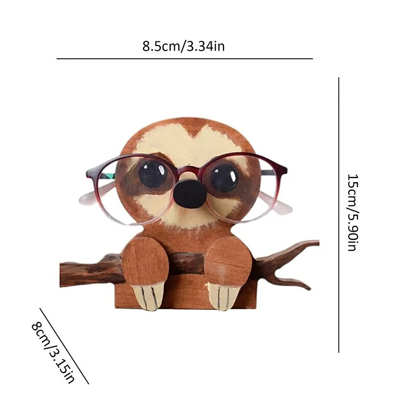 Cartoon 3D Wood Animal Holder Retainer Sunglasses Eyeglasses Display Stand Decor 2