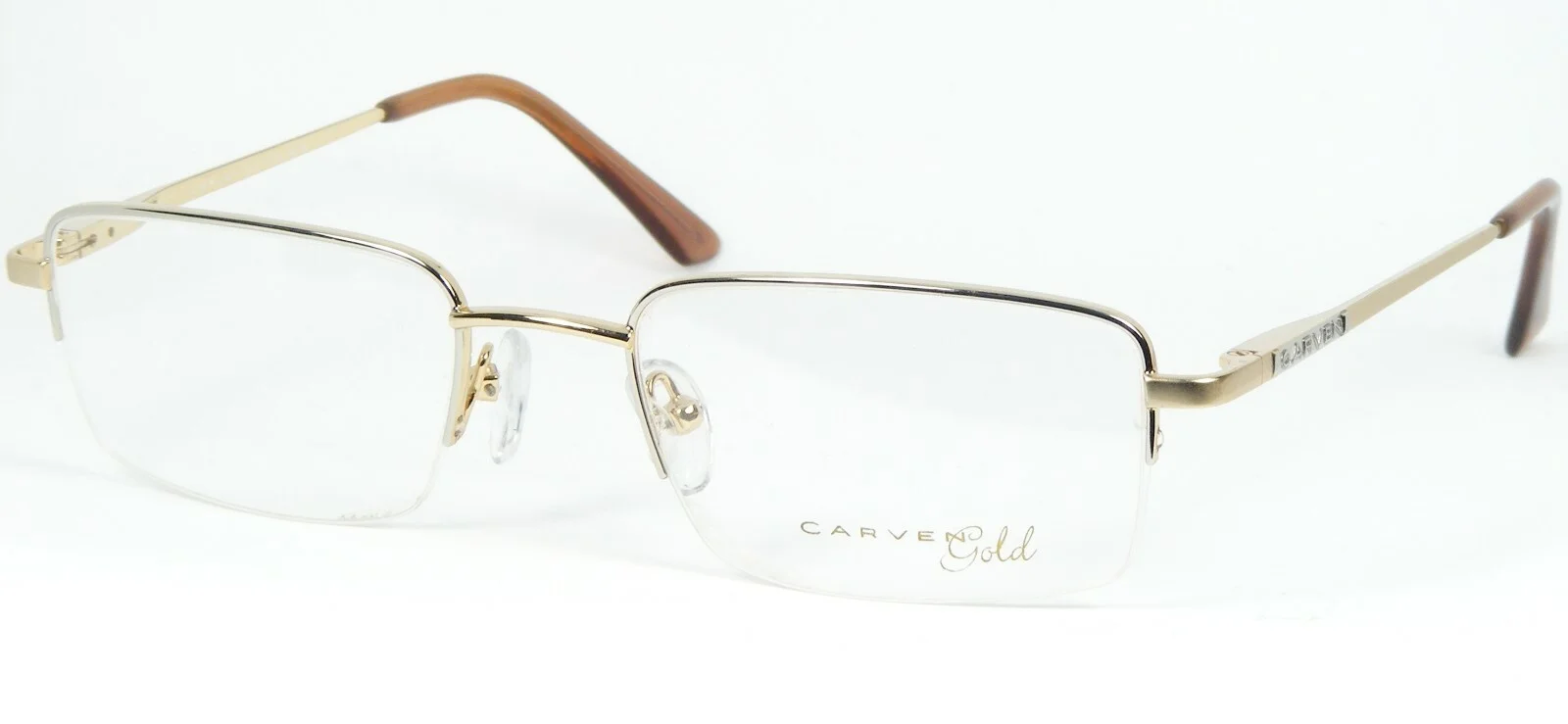 CARVEN 152 C7 SILVER /GOLD EYEGLASSES GLASSES HALF RIM FRAME 52-19-140mm