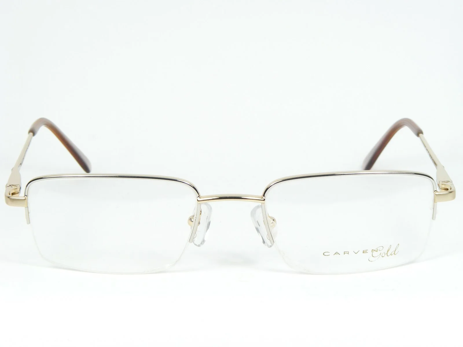 CARVEN 152 C7 SILVER /GOLD EYEGLASSES GLASSES HALF RIM FRAME 52-19-140mm 2