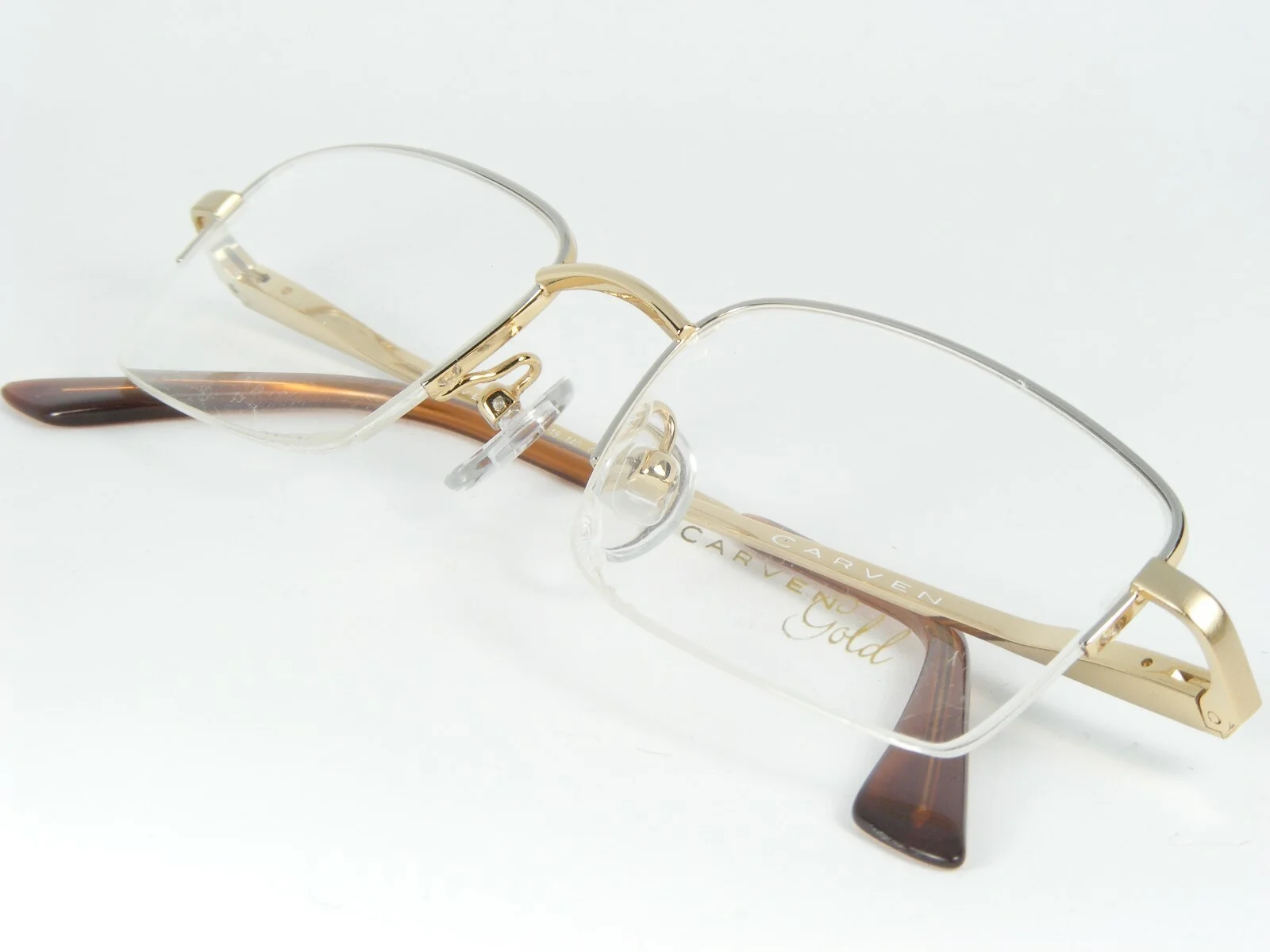 CARVEN 152 C7 SILVER /GOLD EYEGLASSES GLASSES HALF RIM FRAME 52-19-140mm 4