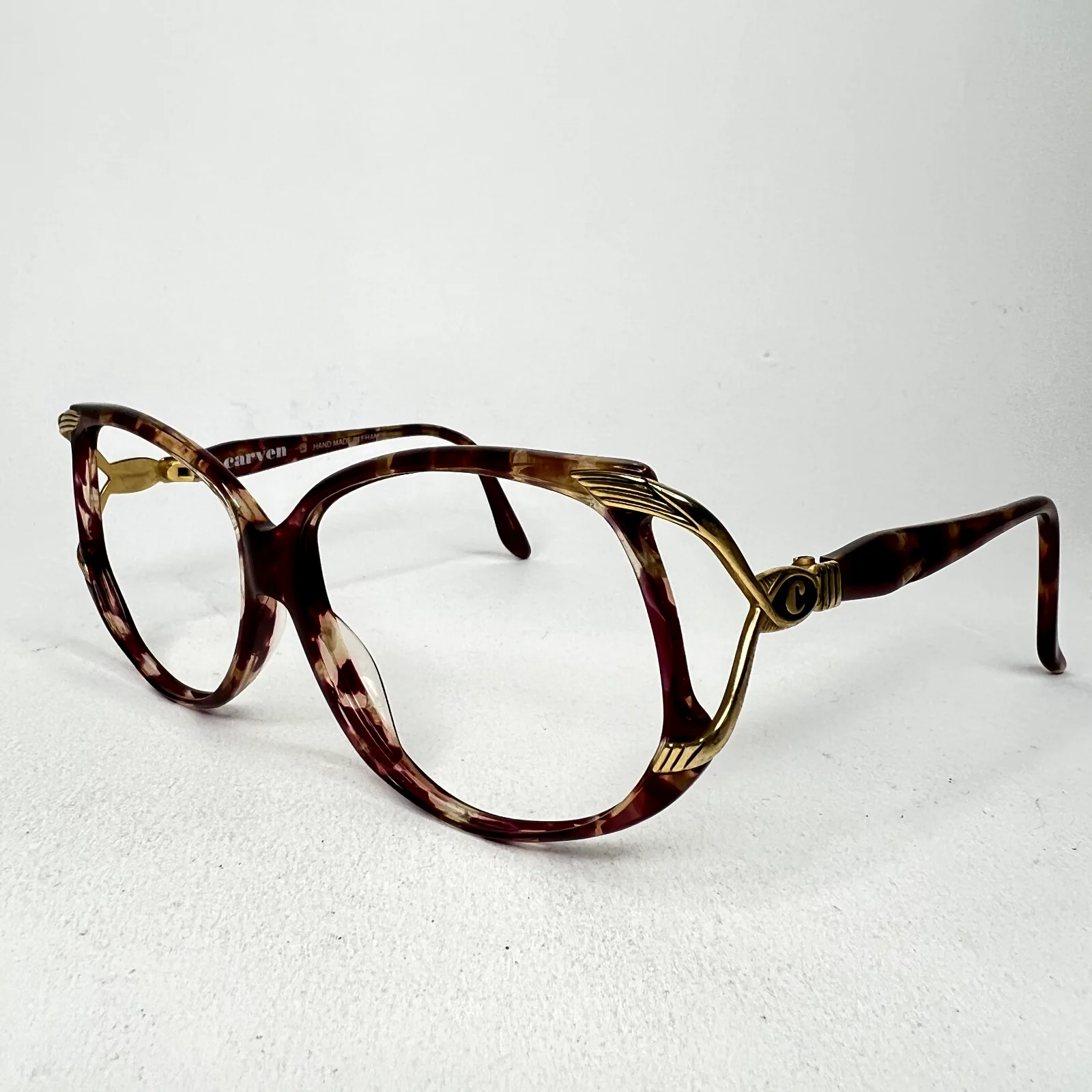 Carven Anna 21 Brown Eyeglasses Hand Made in France Frames Only 49-18-135 H529