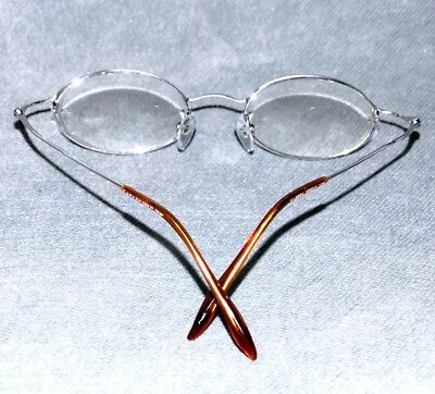 CARVEN SILVER EYEGLASSES OVAL 22KGB WIRE FRAMES PARIS FRANCE 2981