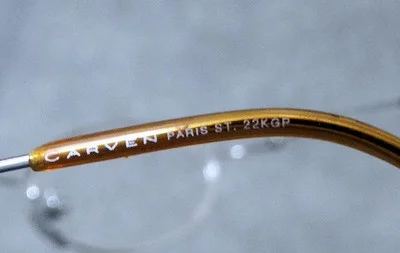 CARVEN SILVER EYEGLASSES OVAL 22KGB WIRE FRAMES PARIS FRANCE 2981 4