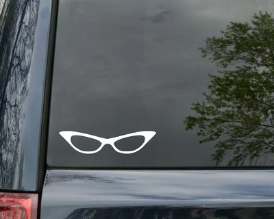 CAT EYE GLASSES Vinyl Decal Sticker - Sunglasses Eyeglasses 2