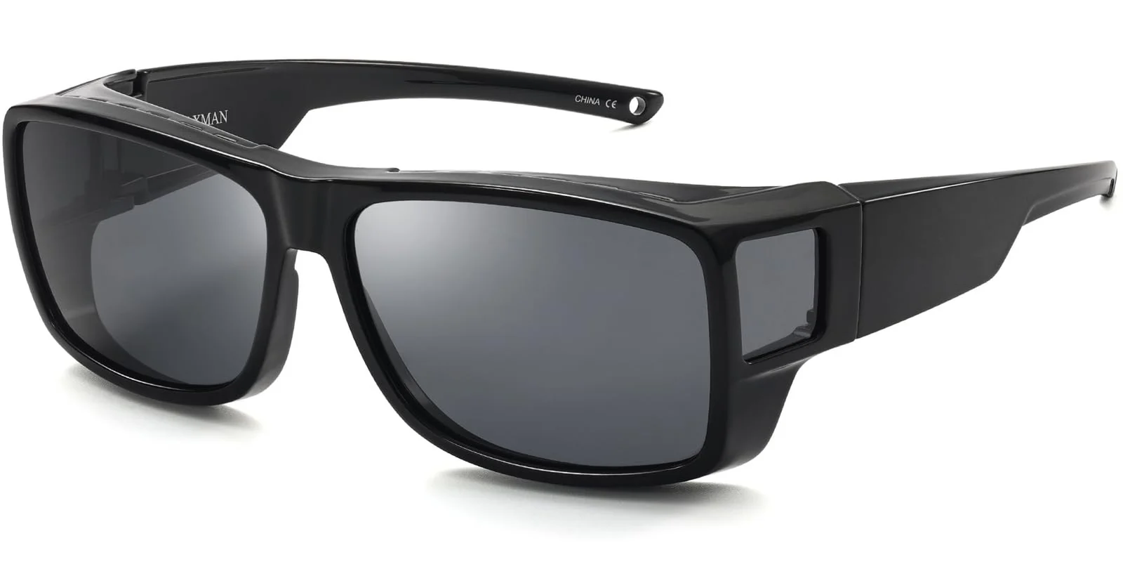 CAXMAN Polarized Clip-on Flip Up Metal Clip Rimless Sunglasses, Lightweight, Black Lens 59 * 42mm 3