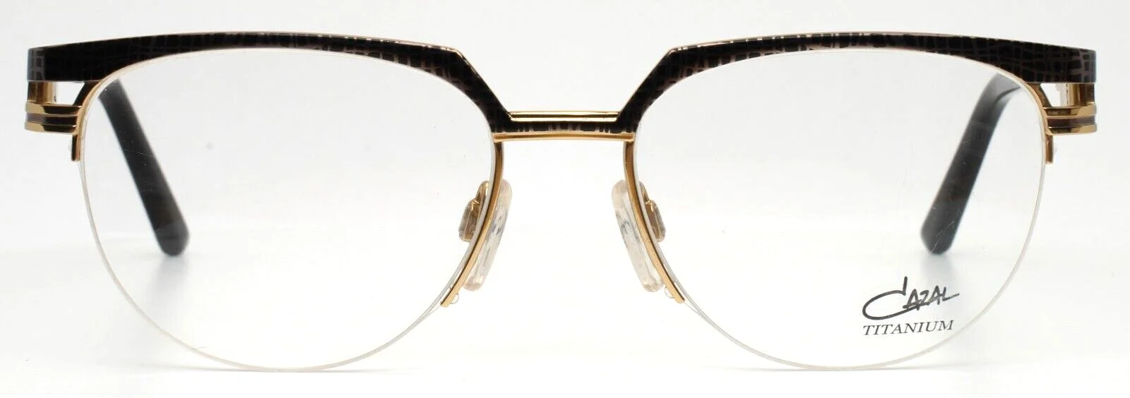 CAZAL 4271 001 Black Gold Womens Half Rim Eyeglasses 52-17-135 B:41 2