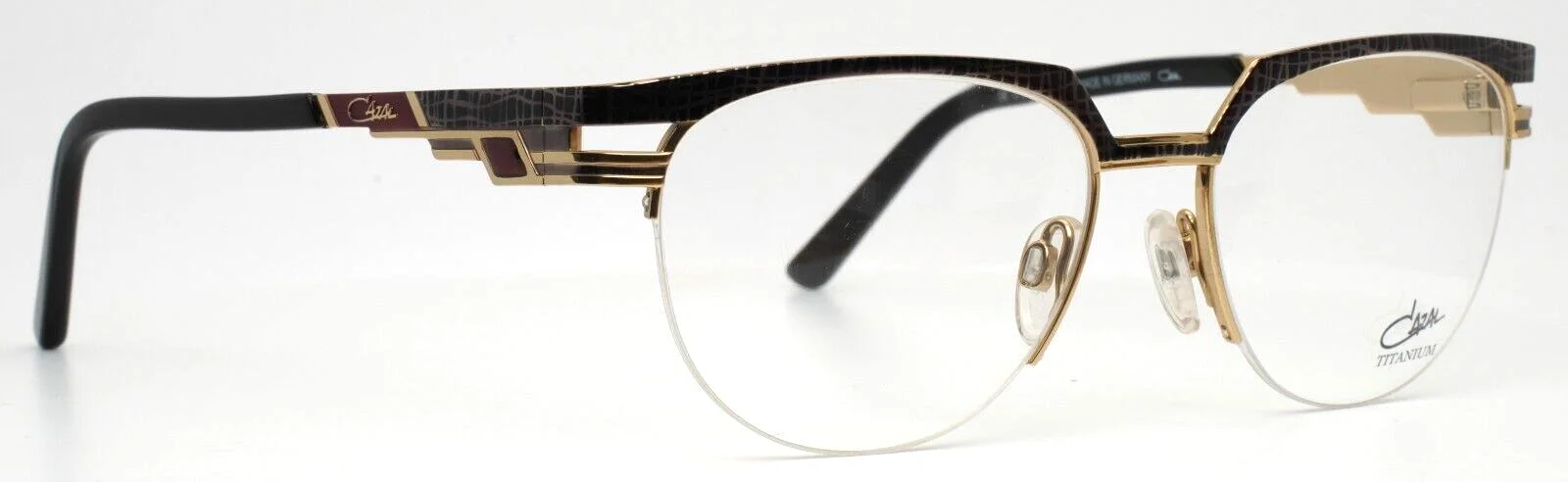 CAZAL 4271 001 Black Gold Womens Half Rim Eyeglasses 52-17-135 B:41 3