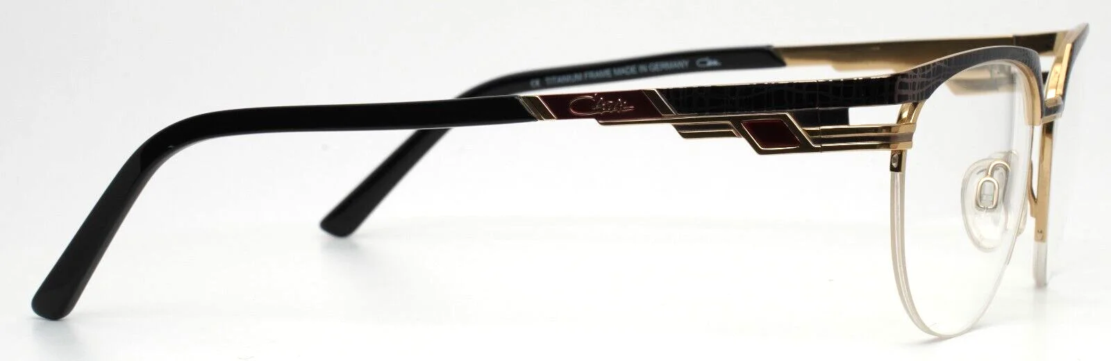 CAZAL 4271 001 Black Gold Womens Half Rim Eyeglasses 52-17-135 B:41 4