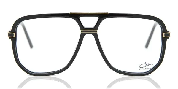 Cazal Aviator Eyeglasses 6025-E-001 Shiny Black Gold Frame Classic Full Rim 2
