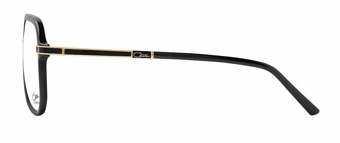 Cazal Aviator Eyeglasses 6025-E-001 Shiny Black Gold Frame Classic Full Rim 4