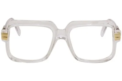 Cazal Eyeglasses Full Crystal Gold Frame Unisex Clear Lens Eyewear 2