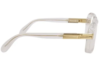 Cazal Eyeglasses Full Crystal Gold Frame Unisex Clear Lens Eyewear 3