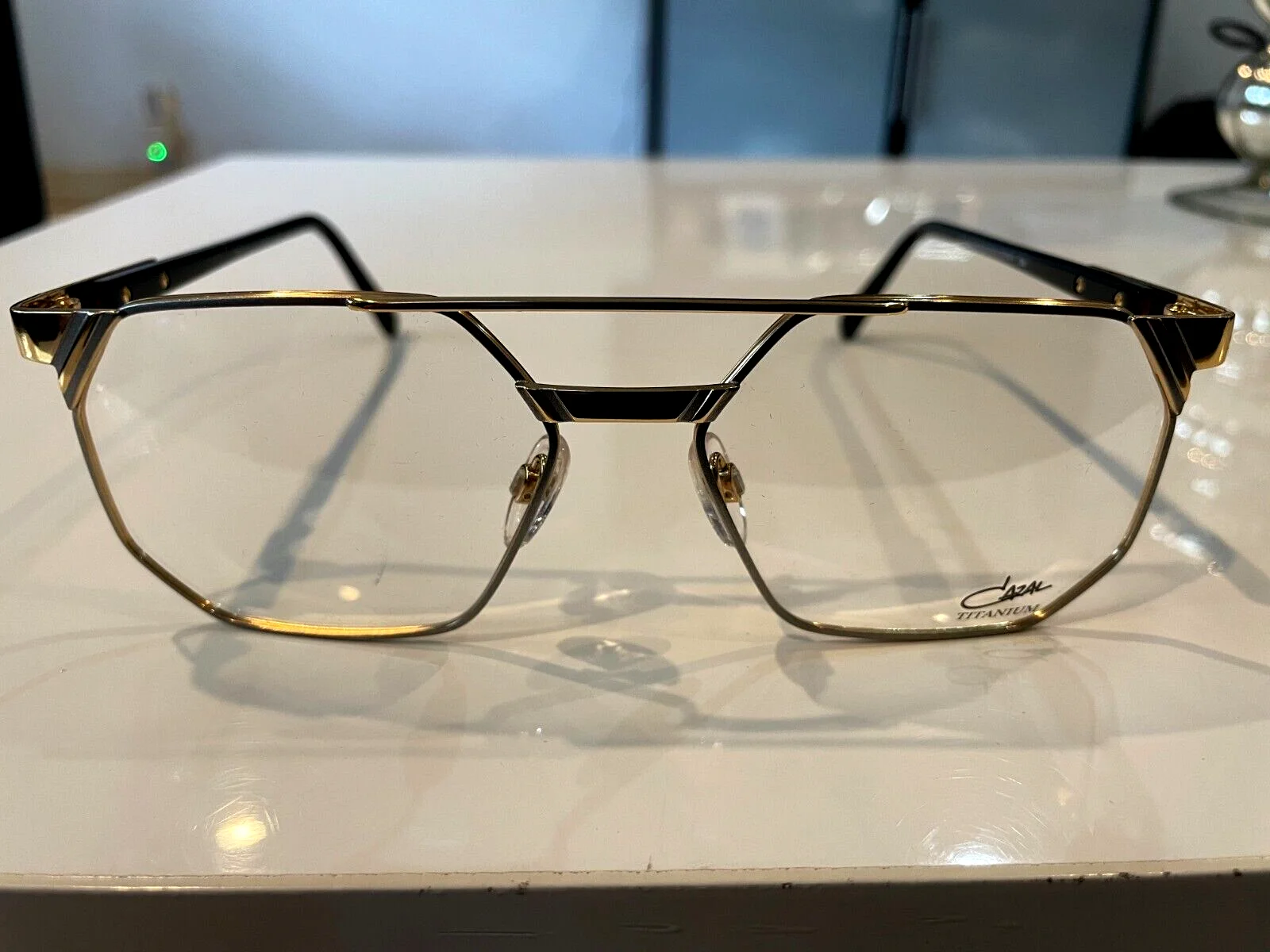 Cazal Eyeglasses Mod 743 Col 96 Optical Frame Gold Black New Authentic 58mm 4