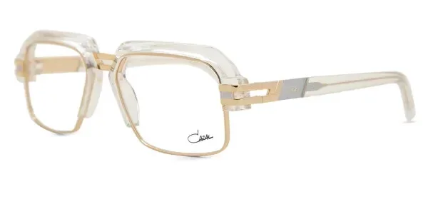 Cazal Rectangular Eyeglasses 6020-E-065 Crystal Gold Frame Classic Designer