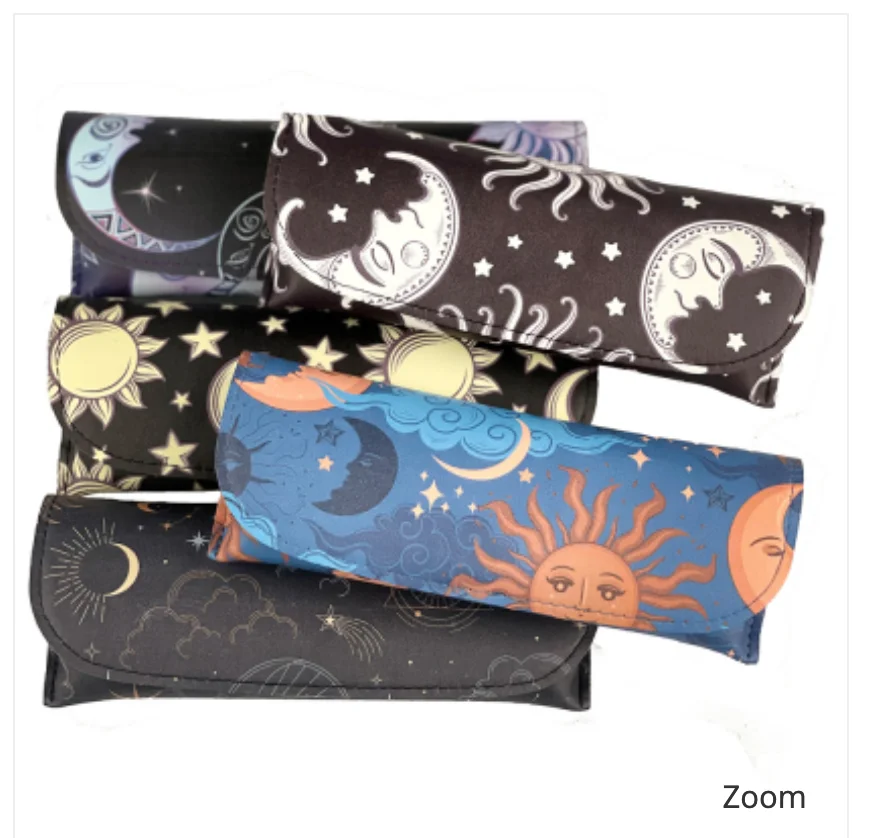CELESTIAL PATTERN/MED/CLAMSHELL/ASSTCOLORS SemiHard Eyeglass case