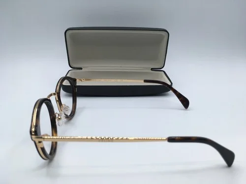 Celine CL41380 Unisex Dark Havana Gold Frame Round Eyeglasses 46MM 3