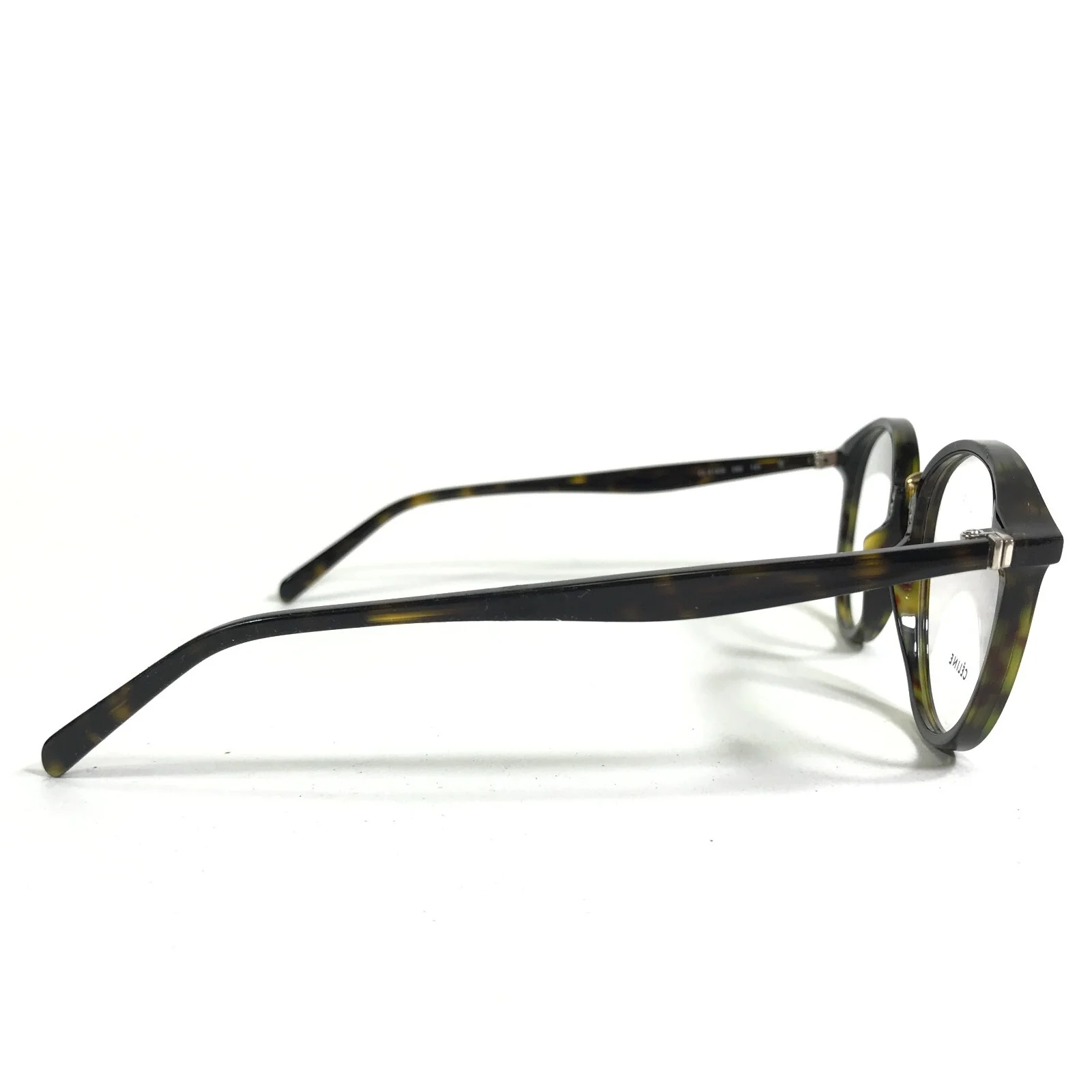 Celine Eyeglasses Frames CL 41406 086 Brown Tortoise Gold Round 50-19-140 3