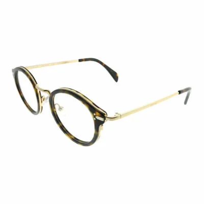 Celine Joe CL 41380 ANW Black Gold Plastic Round Eyeglasses 46mm 1