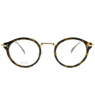 Celine Joe CL 41380 ANW Black Gold Plastic Round Eyeglasses 46mm 2