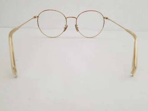 CELINE PARIS CL 50036U Round Gold Black 52-19-145 Frames Eyeglasses 2