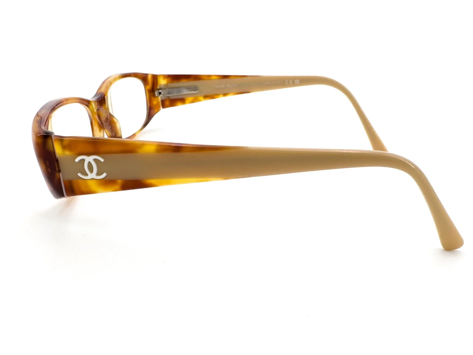 Chanel 3119-H Eyeglasses FRAMES 945 Tortoise Brown 52[]16-135 Beige Italy I544 3