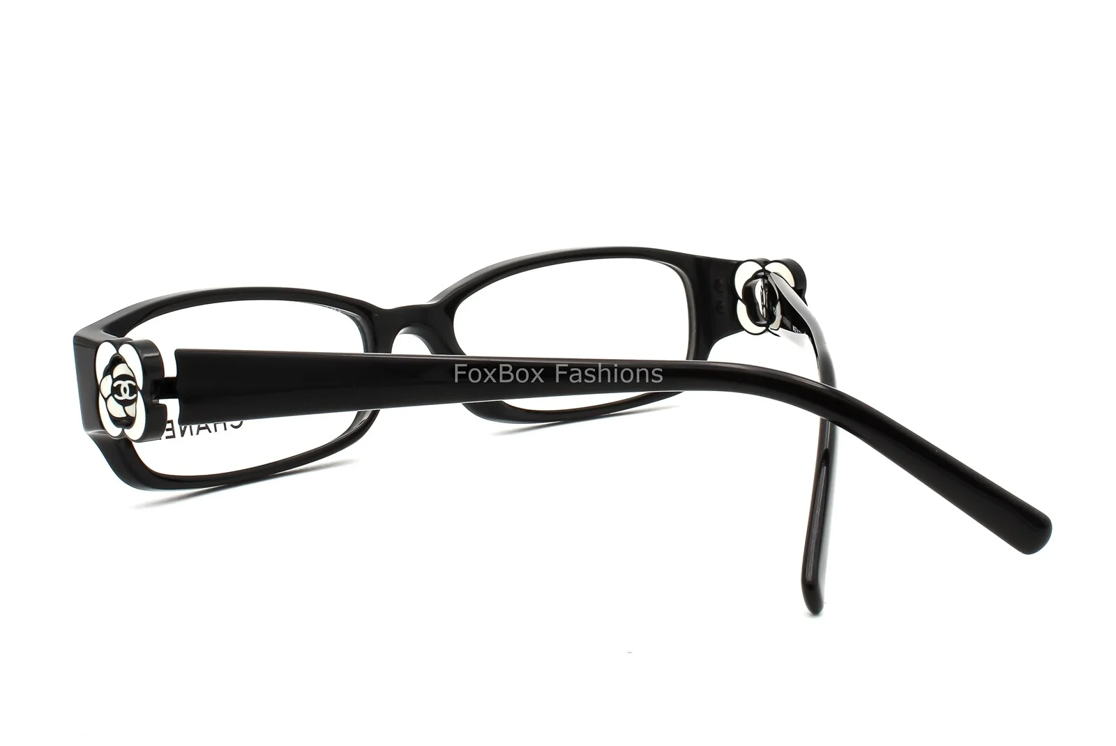 Chanel 3131 888 Eyeglasses Glasses Black w/ White Camellia Flower 51mm (Small) 4