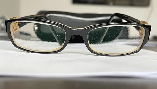 Chanel 3131 c.1013 Eyeglasses Frames Black Nude Flowers Gold Logos 51-16-130 2