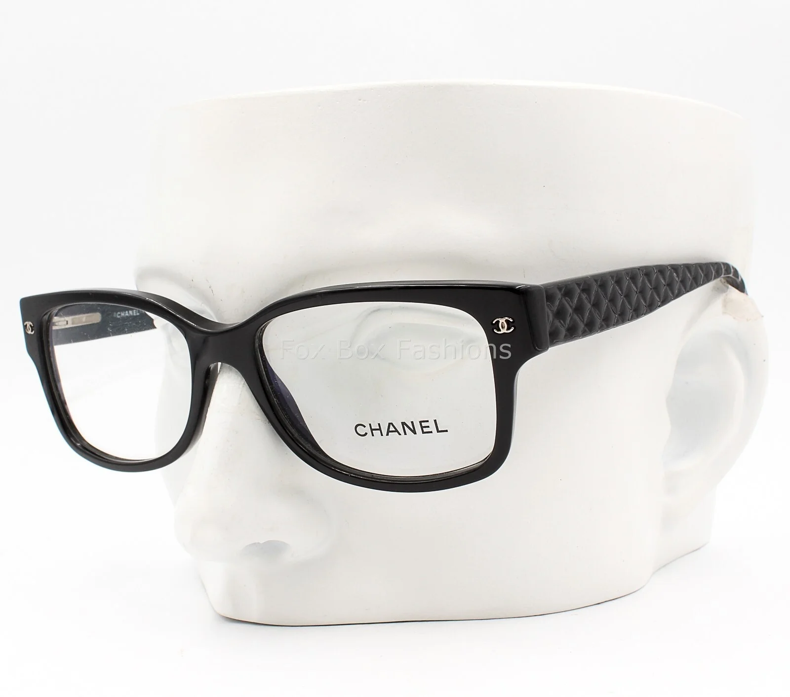 Chanel 3135 501 Eyeglasses Glasses Black Quilted / Silver CC Logo 52-16-135