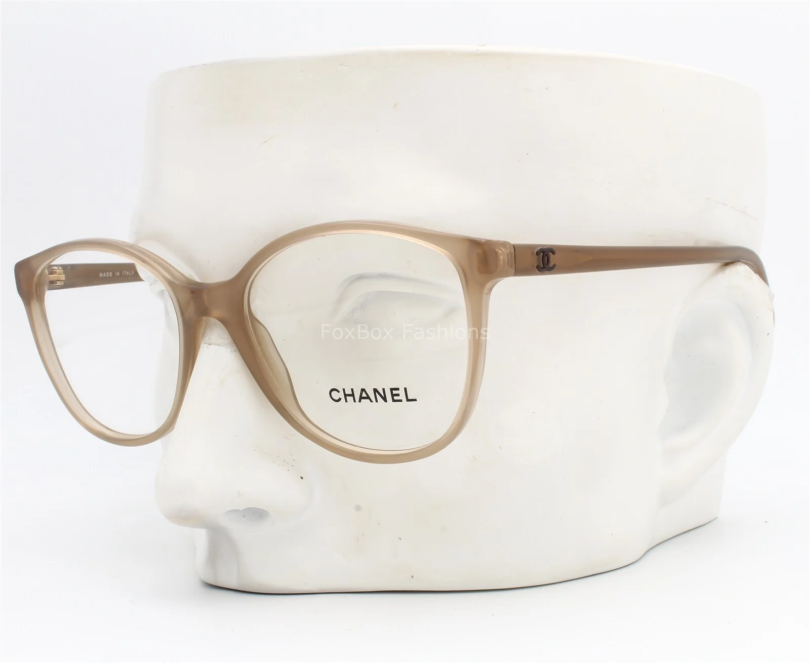 Chanel 3213 1249 Eyeglasses Glasses Transparent Taupe Brown 52-16-140