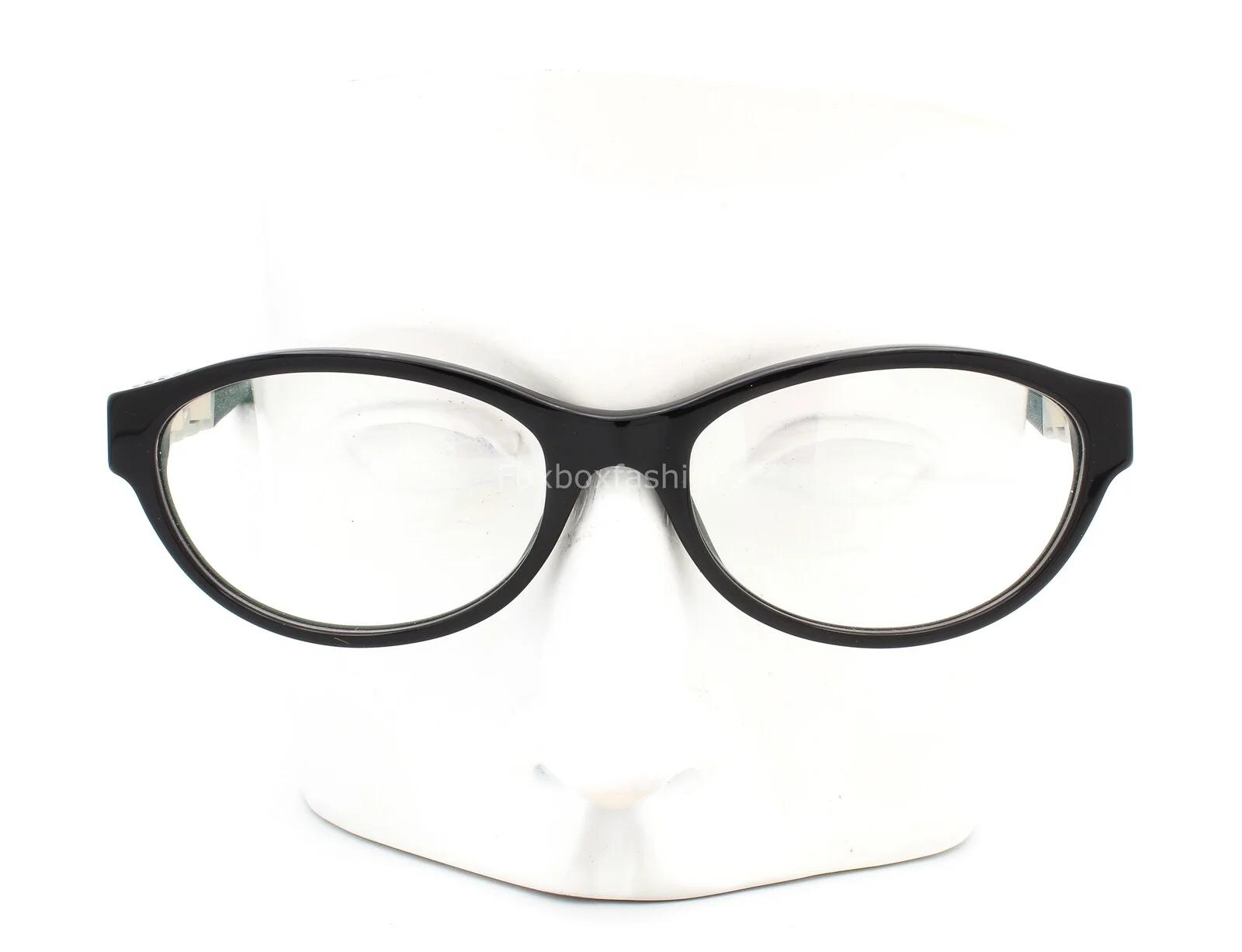 Chanel 3223Q 501 Eyeglasses Glasses Black w/ Beige Leather Silver CC Logo 55mm 3