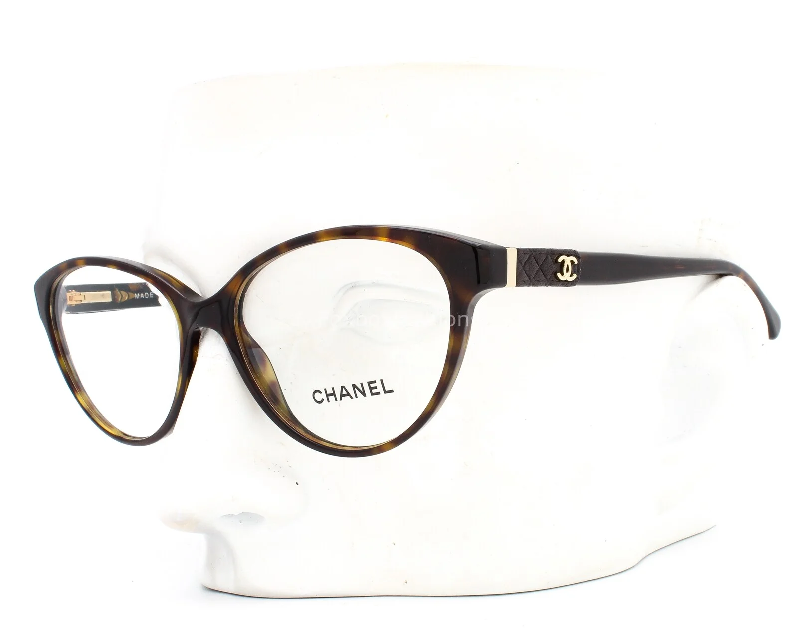 Chanel 3247Q 714 Eyeglasses Glasses Brown Tortoise Gold CC Logo 54-16-135