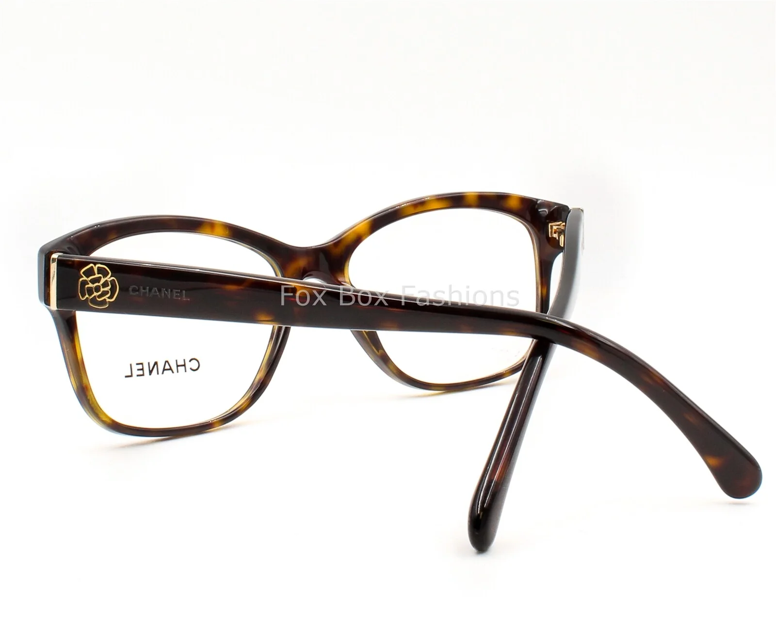 Chanel 3255 714 Eyeglasses Glasses Brown Tortoise Gold Camellia Flower 54-16-140 4