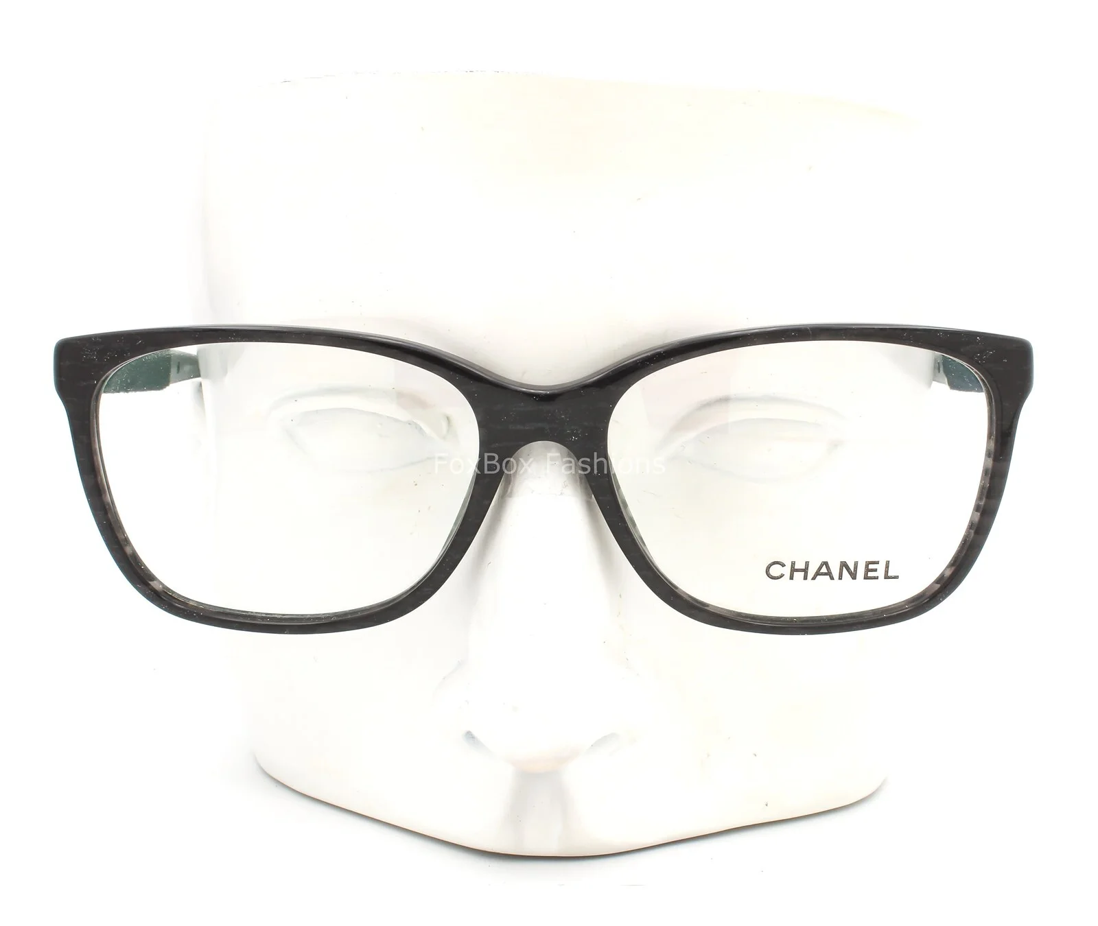 Chanel 3262 1443 Eyeglasses Glasses Shimmery Black w/ Velvet Temples 55mm 3