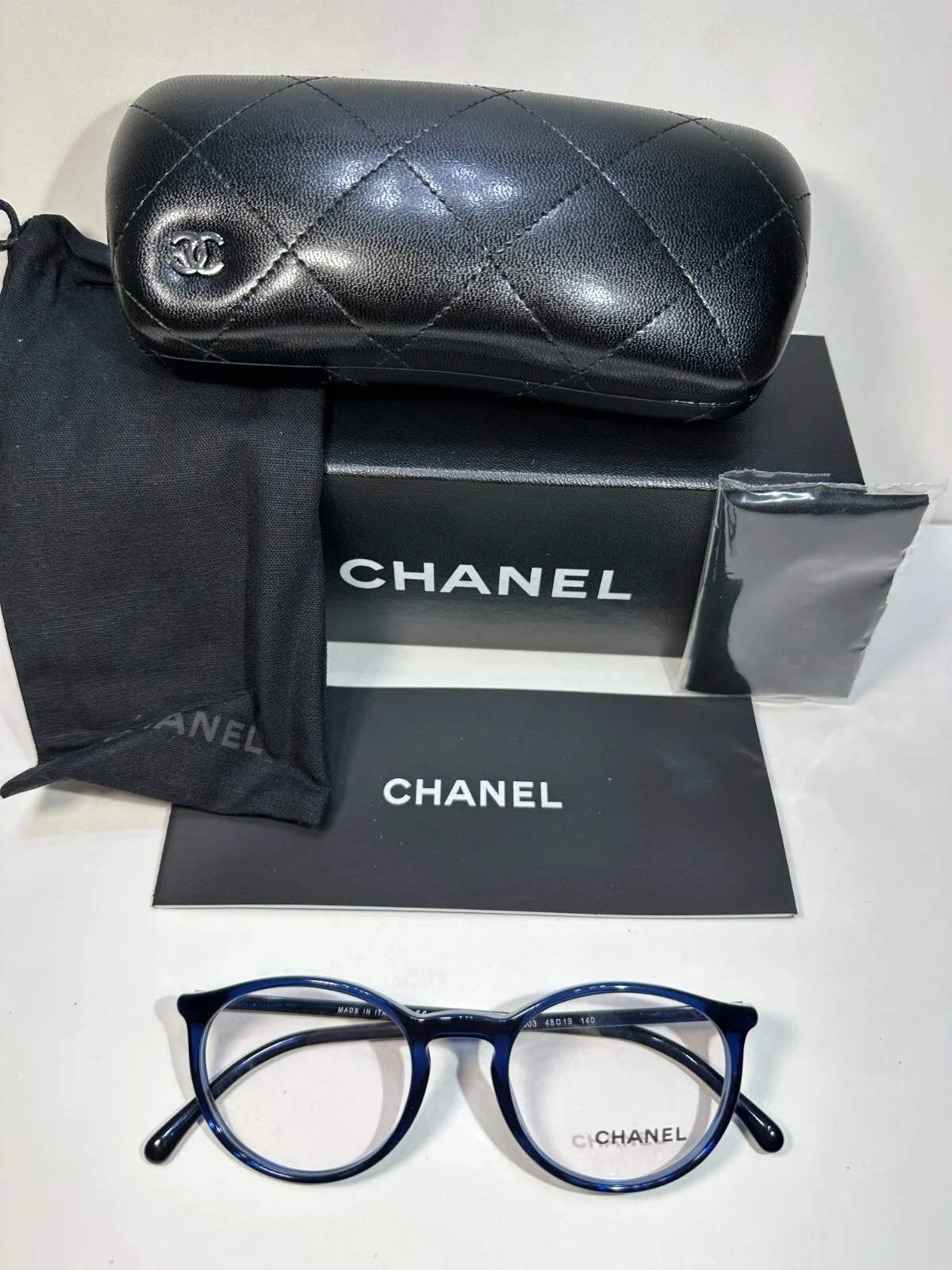 CHANEL 3372 c.503 Blue Eyeglasses Frames Size 48mm-19-140 1