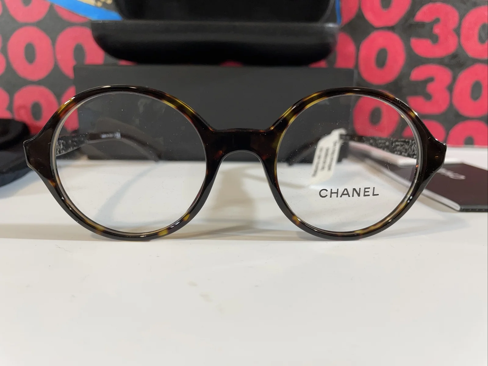 Chanel 3411 C714 Signature Tortoise Glasses Round Metal Acetate 47-20 140 Small 3