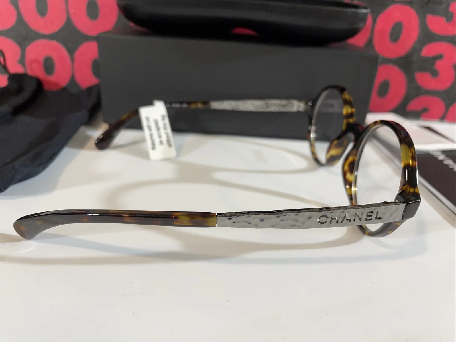 Chanel 3411 C714 Signature Tortoise Glasses Round Metal Acetate 47-20 140 Small 4