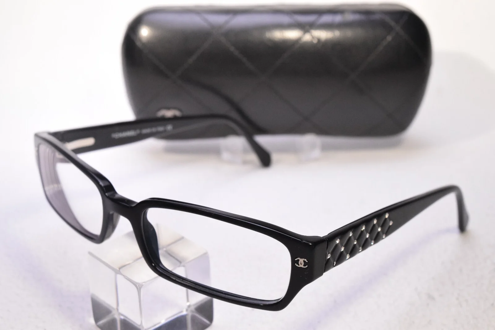 CHANEL 5053-B RHINESTONE EYEGLASS/SUNGLASS FRAMES 53[]17/135 WITH CASE ITALY