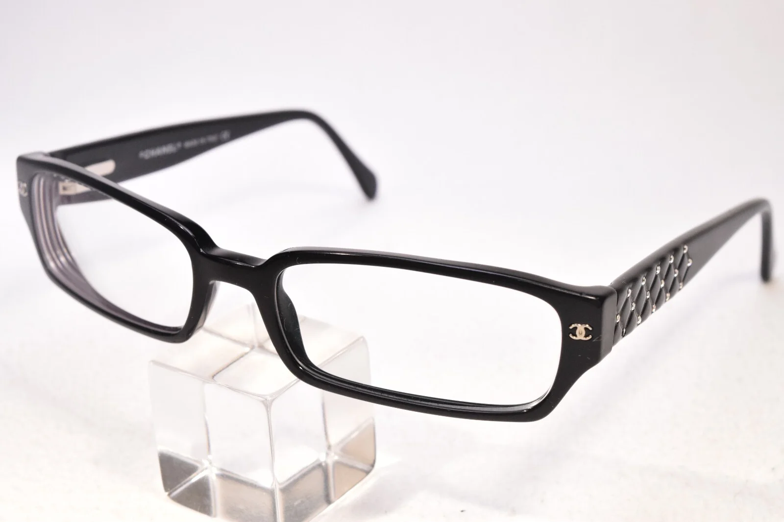CHANEL 5053-B RHINESTONE EYEGLASS/SUNGLASS FRAMES 53[]17/135 WITH CASE ITALY 2