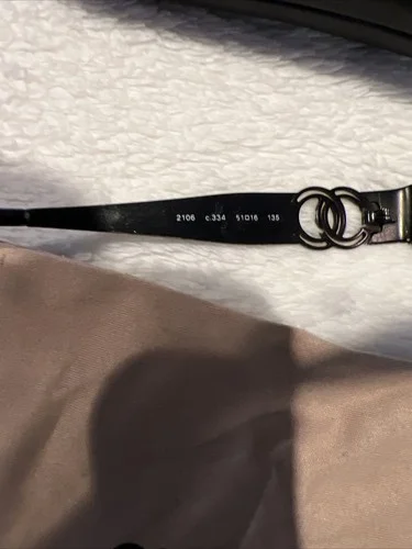 CHANEL CH 2106 334 51mm Black Gold CC Cocomark Eyeglasses Frames Italy 3