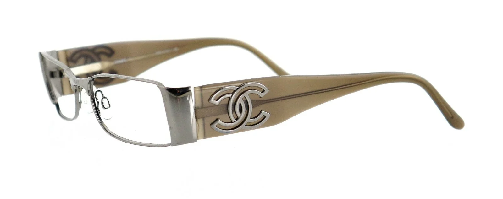 CHANEL CH 2119 108 51mm Brown Silver Cocomark Eyeglasses Frames Only Italy 2