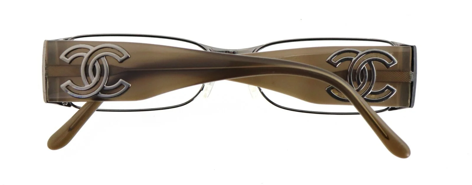 CHANEL CH 2119 108 51mm Brown Silver Cocomark Eyeglasses Frames Only Italy 3