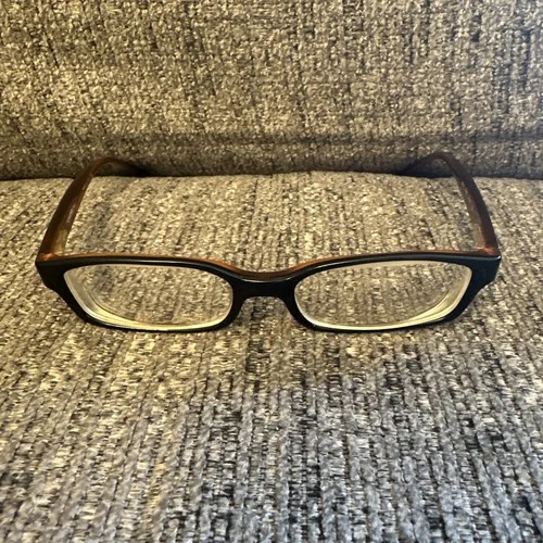 CHANEL CH 3013 582 51mm Black Amber Brown Eyeglasses Frames Only Italy