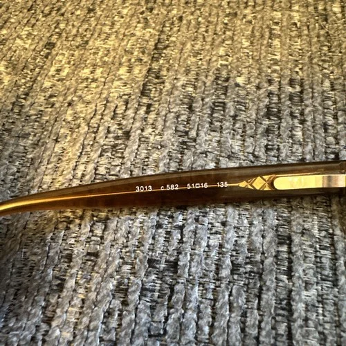 CHANEL CH 3013 582 51mm Black Amber Brown Eyeglasses Frames Only Italy 4