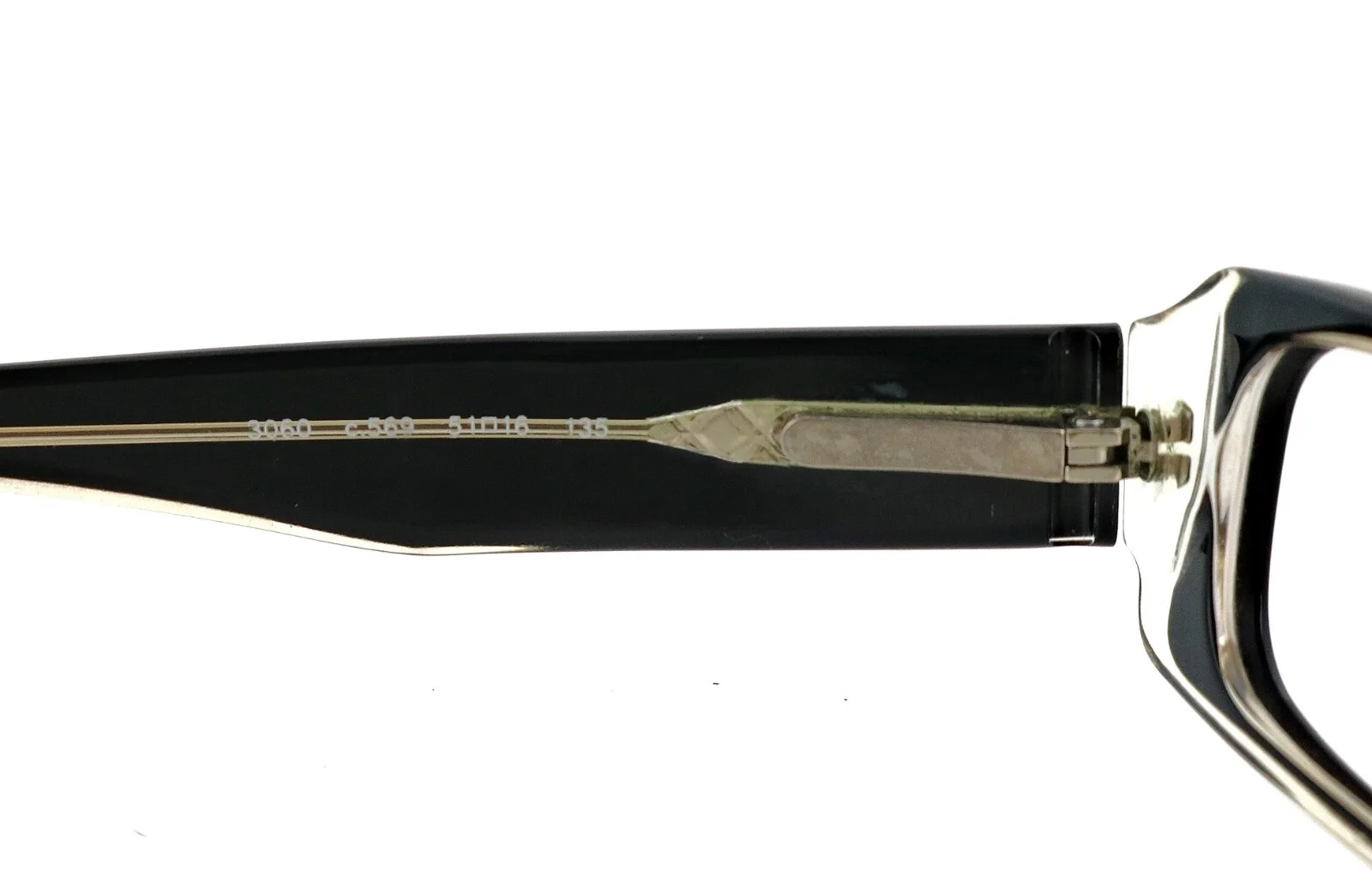 CHANEL CH 3060 569 51mm Crystal Black CC Cocomark Eyeglasses Frames Italy 4