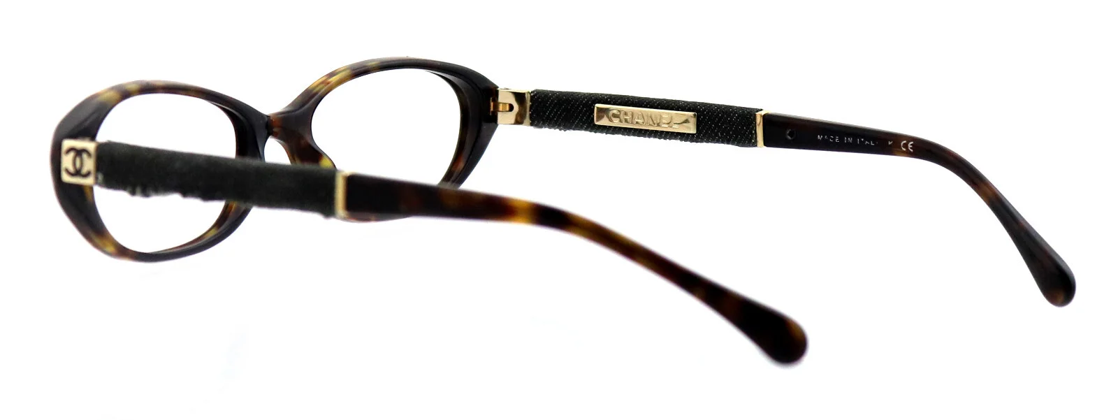 CHANEL CH 3194 714 51mm Brown Havana Denim Eyeglasses Frames Only Italy 3