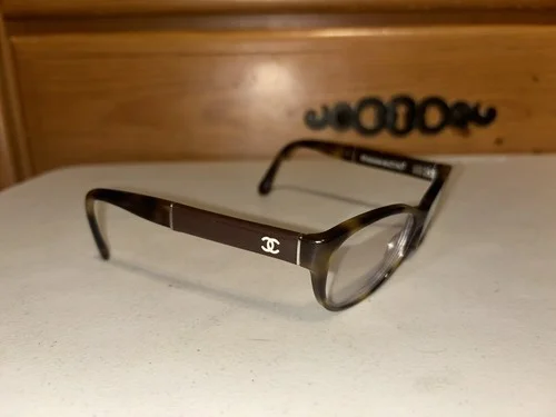 CHANEL CH 3233-Q Brown Havana Leather Eyeglasses Frames Only Italy 2