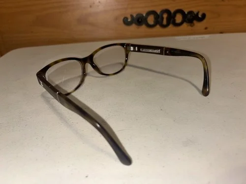 CHANEL CH 3233-Q Brown Havana Leather Eyeglasses Frames Only Italy 4