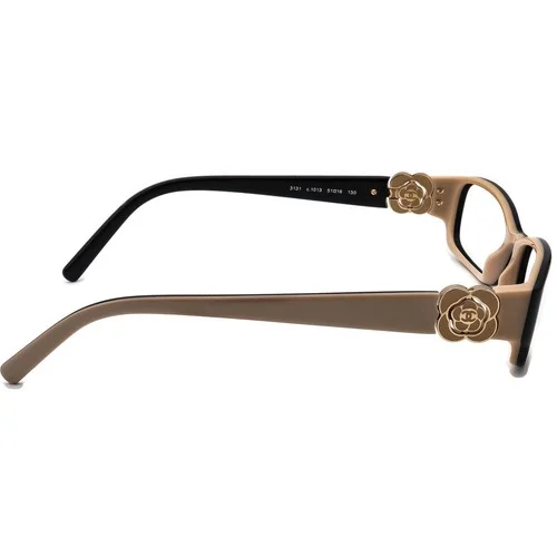 Chanel Eyeglasses 3131 c.1013 Black/Nude Brown Rectangular Frame Italy 51-16 130 4